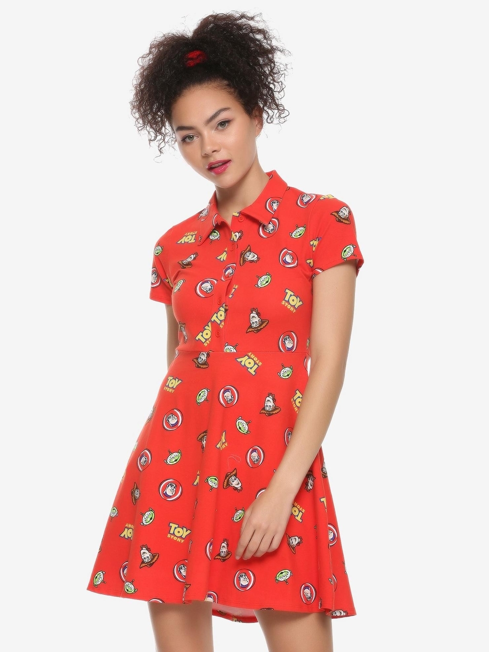 Red Polo-Skater Dress